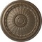Ekena Millwork Brunswick Ceiling Medallion (Fits Canopies up to 4 1/2"), Hand-Painted Warm Silver, 27"OD x 2 1/2"P CM27BRWSS - alternate 1